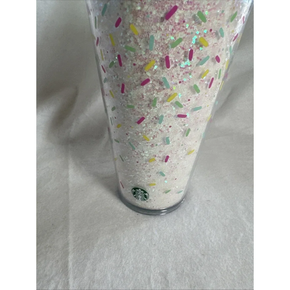 Starbucks 2025 Limited Edition Birthday Cake Glitter Dome Tumbler Cold CupStraw